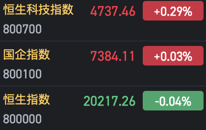 收评：港股恒指微跌0.04% 科指涨0.29%AI、半导体概念股涨势强劲