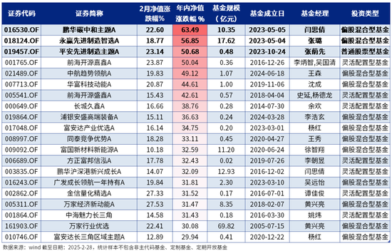 2月绩优基金|股混基金年内最高涨幅超63%