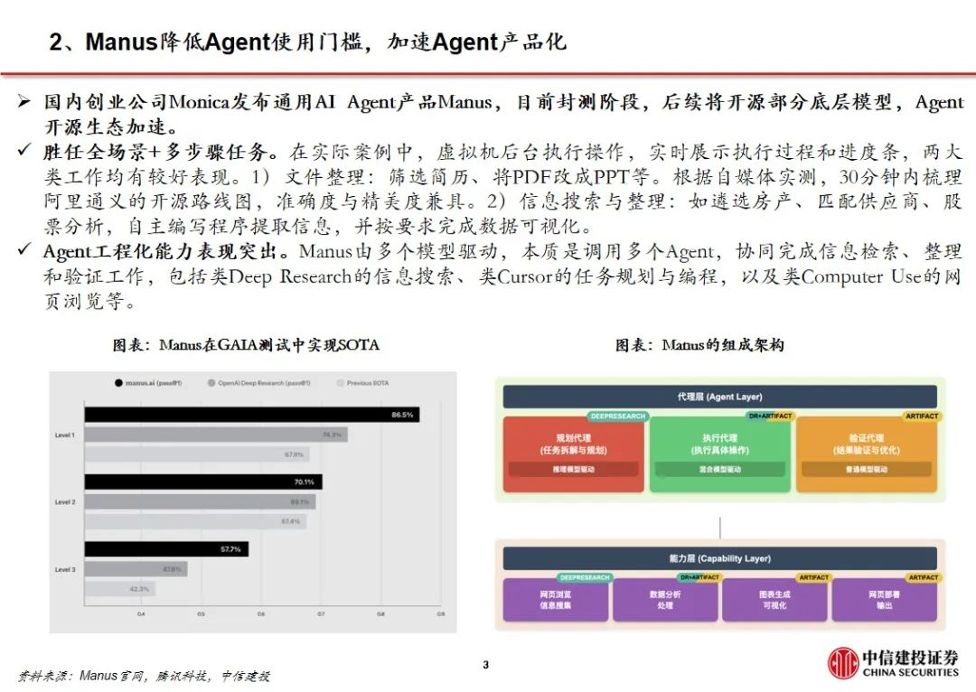 中信建投证券：Manus加速Agent落地 互联网AI价值持续重估